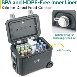 45L Insulated Cool Box on Wheels - Grey by Trail