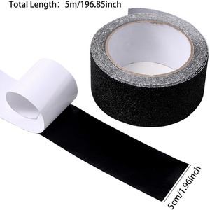 1 Roll Matte Anti-Slip PVC Tape - Black by Livingandhome