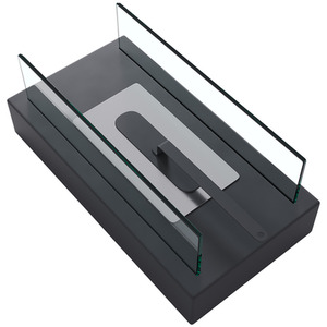 Fireplace Tabletop Rectangular Ventless Ethanol Burner - Black by Kidkid