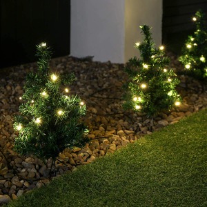 3 Packs of 6 LED Christmas Tree Path Lights - Pine Green by Samuel Alexander