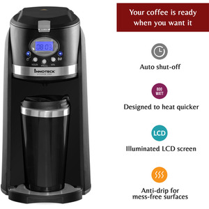 Innoteck Digital 2 in 1 Bean To Mug Coffee Maker - Black by Innoteck
