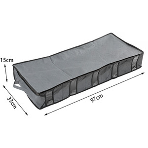 Non-woven Fabric Underbed Storage Bag with 5 Compartments - Grey by lifeideas