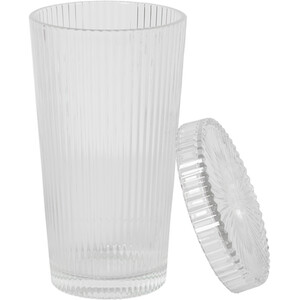 Glass Cup with Lid and Straw - Clear