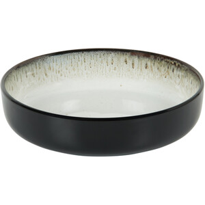 Black Kyanite Medium Serving Bowl - Black and White