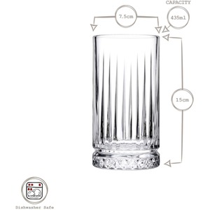 Elysia Highball Glasses - Clear / 0.435l / 8 / 435ml / 12 by Pasabahce