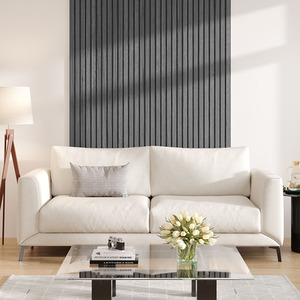 Soundproof and Waterproof Wood Grain Decorative Wall Panel - Grey by komore