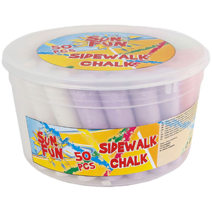 50pc Sidewalk Chalk for Kids Outdoor Play - White