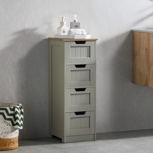 Priano 4 Drawer Freestanding Unit - Grey by Vida Designs