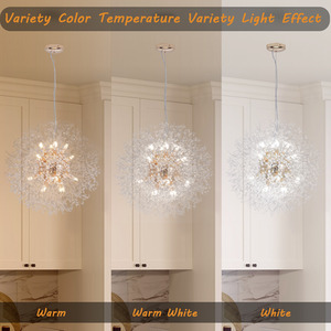 16 Lights Dandelion Ceiling Lighting Crystal Pendant - Gold