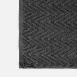 Pack Of Chevron Geo Jacquard Cotton Bath Towel by OHS