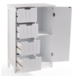Holbrook Free Standing Bathroom Storage Cabinet with Shelving - white by VonHaus