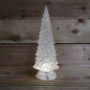 30cm Dual Power LED Water Spinner Christmas Tree With Warm White LEDs - White water spinner by Samuel Alexander