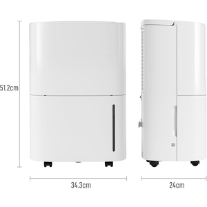 HOMCOM 20L per Day Dehumidifier with 5L Water Tank - White by HOMCOM