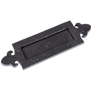Fleur De Lis Letter Plate Black - Black by Hammer and Tongs