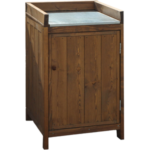 Wooden Outdoor Kitchen Cabinet Pressure Treated - Brown by Waltons