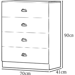 3 Piece Wardrobe Set Bedside and Chest of Drawers Bedroom Furniture - Soft Grey and Natural by Wyld and Coco