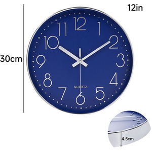 12-Inch Colourful Quartz Wall Clock by Livingandhome