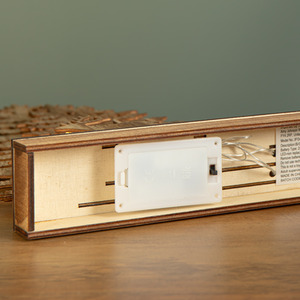 Light up Christmas Tree with Deer and LEDs - Brown by Samuel Alexander