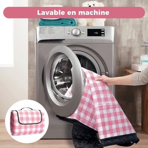 Picnic Blanket Beach Mat Outdoor Rug - Red / 200cm