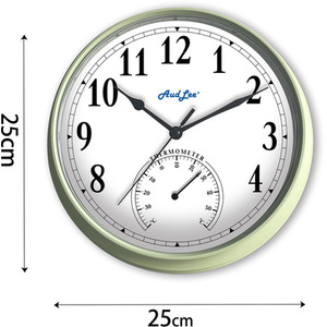 Tub Wall Clock with Thermometer - Pastel Green by Audlee
