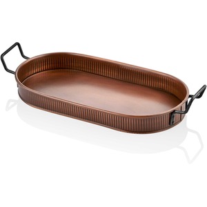The Mia Copper Oval Serving Tray - Copper - Copper by The Mia UK
