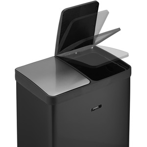 60L Dual Recycle Recycling Pedal Bin - Black by Cooks Professional