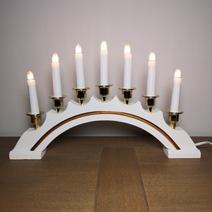 Christmas Candlebridge with 7 Bulbs - white candlebridge by Samuel Alexander