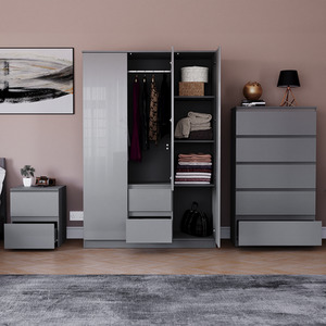 Vida Designs Glinton 3 Piece FSC Bedroom Set - Grey by Vida Designs