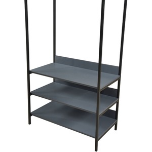 Alva Open Wardrobe 3 Piece Bedroom Set - Dark Grey by Swish Furniture