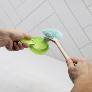 Pro Clean Anti-Bacteria Dish Brush with Extra Bristles - Blue by JVL