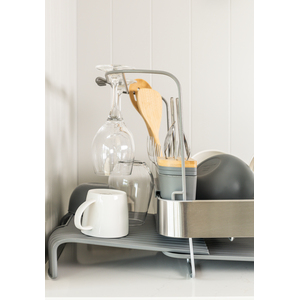Expandable Dish-Drying Rack with Glassware Attachment - Grey by KitchenAid