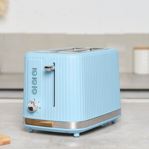 Contour Two Slot Plastic Toaster - Baby Blue by MY