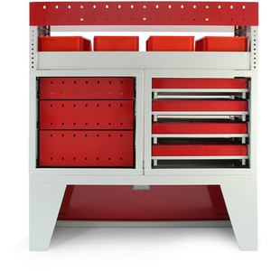 Firecracker Metal Van Racking - Red by Monster Racking