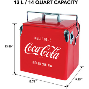 Coca-Cola Retro Ice Chest Cooler 13L - Red by Koolatron