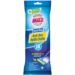 Quick Mop AntiBac Refill Cloths by Buzz