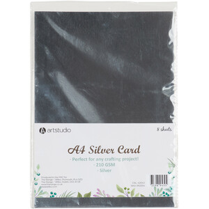 Art Studio A4 Silver Card by Art Studio