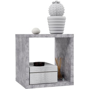 Mauro Singular Shelf Unit - Concrete Grey