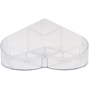 Heart Shaped Makeup Organiser - Clear by komore