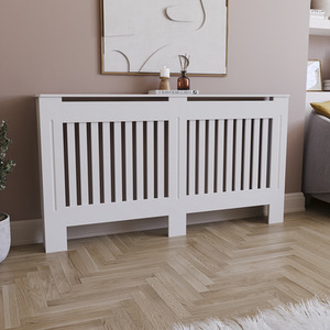 Chelsea Radiator Cover - White / 152cm by Vida Designs