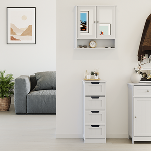 Priano 4 Drawer Freestanding Unit - White by Vida Designs