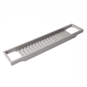 Wooden Natural Bamboo Bath Rack - Grey by OHS