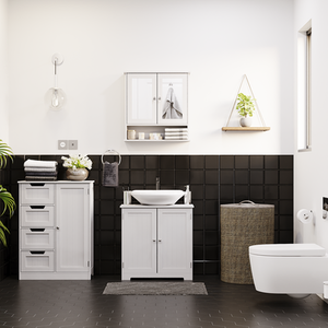 Priano 2 Door Under Sink Cabinet - White by Vida Designs