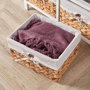 Home Source Dartmouth 4 Wicker Basket Drawer Chest Storage Unit - White by Home Source