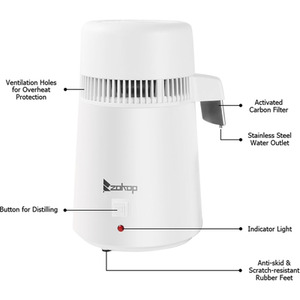 4L Countertop Water Distiller - White by ZOKOP