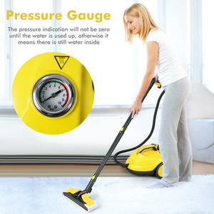 Costway 2000W Rolling Cleaning Machine Multipurpose Steam Cleaner - Yellow by Costway