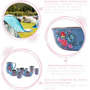 3pc Picnic Bowl Set - Pansy - Raspberry Pansy by Billy Can