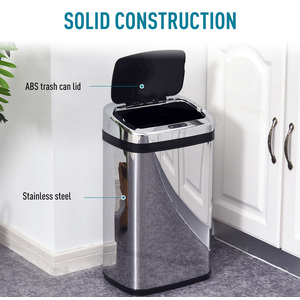 HOMCOM 30L Automatic Kitchen Bin - Silver by HOMCOM