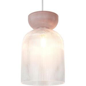 Cerelia Glass Pendant - Pink and Clear