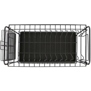 Metal 2-Tier Dish Drainer Rack with Drip Tray - Black by Harbour Housewares
