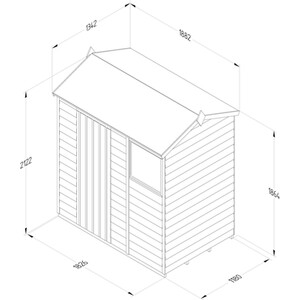 4LIFE Reverse Apex Shed 6x4 by Forest Garden